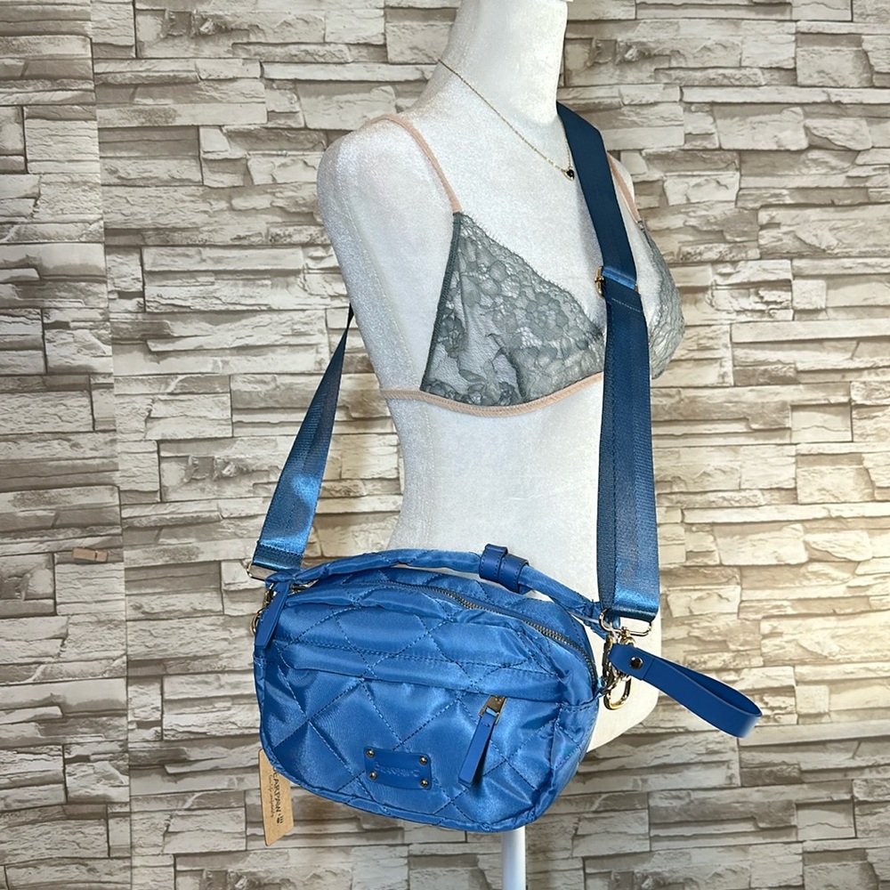BEARPAW Puffy Quilted Handbag with Handle and Crossbody Strap